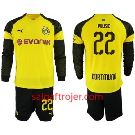 Borussia Dortmund Fodboldtrøjer Pulisic 22 Børn Hjemmebanesæt 2018/19 Langærmet